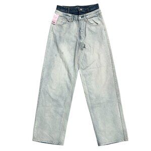 Wild Fable Women's Size 4 Mid-Rise 90's Relaxed Straight Jeans Denim Easy Rigid